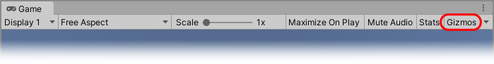 Game view window gizmos button